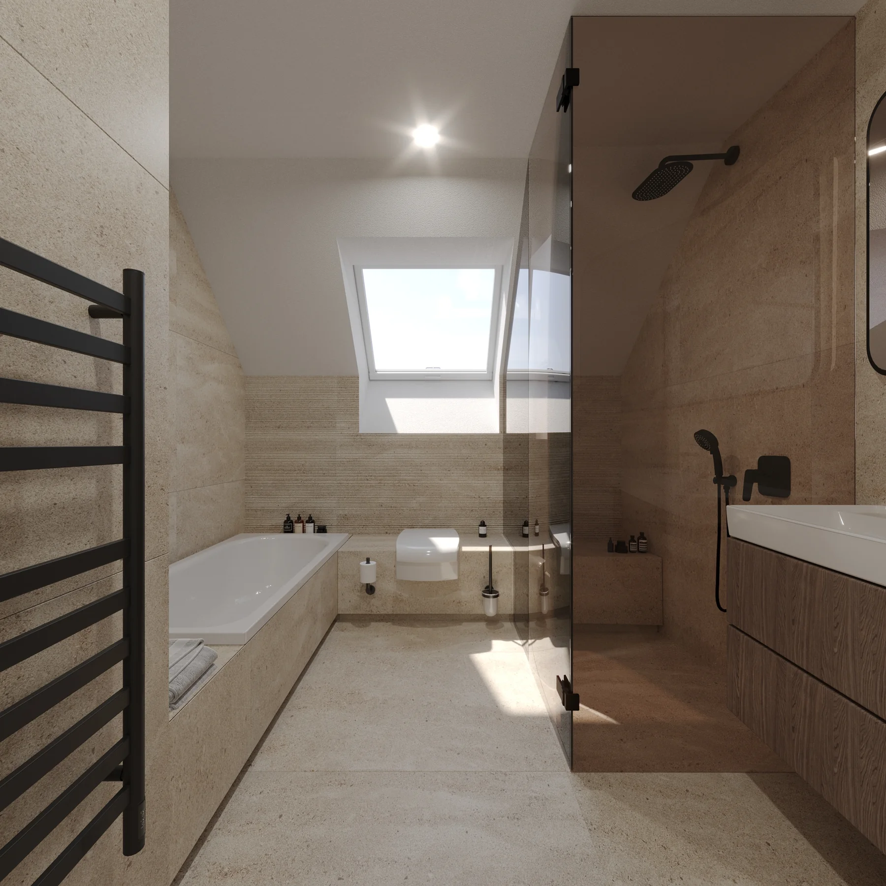 Bad Dachgeschoss — Rendering 2022